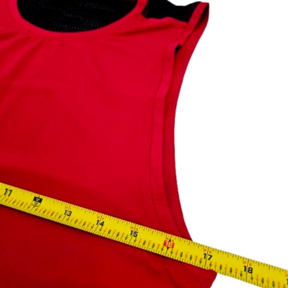 ALALA Activewear Red Black Hi Low Mesh Back Tank Women's Size Medium - Picture 6 of 12